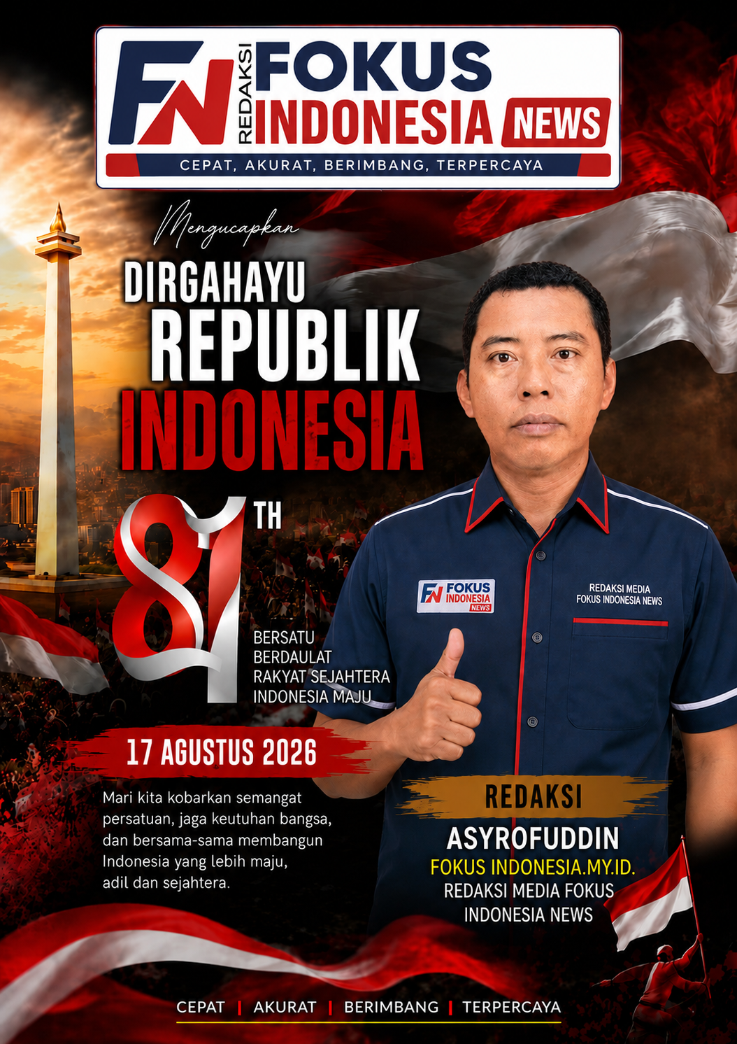 Dirgahayu HUT ke 81 Tahun RI