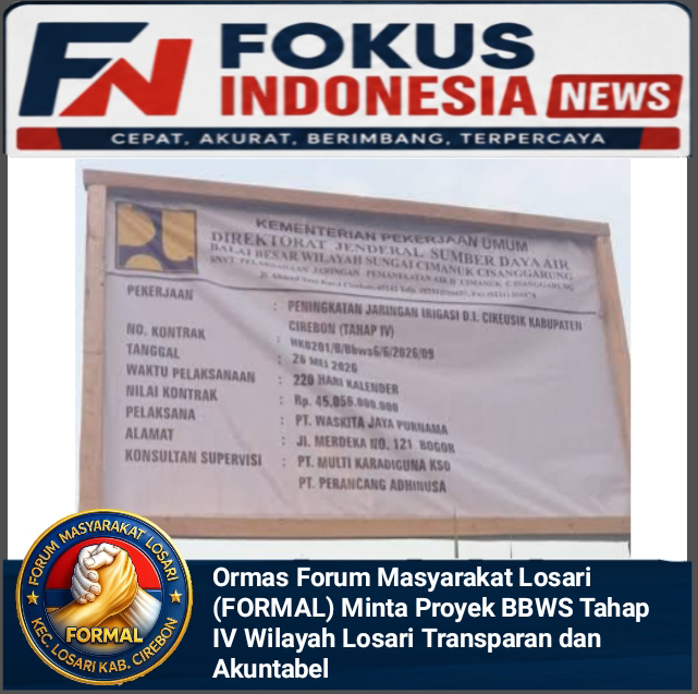 Ormas Forum Masyarakat Losari (FORMAL) Minta Proyek BBWS Tahap IV Wilayah Losari Transparan dan Akuntabel
