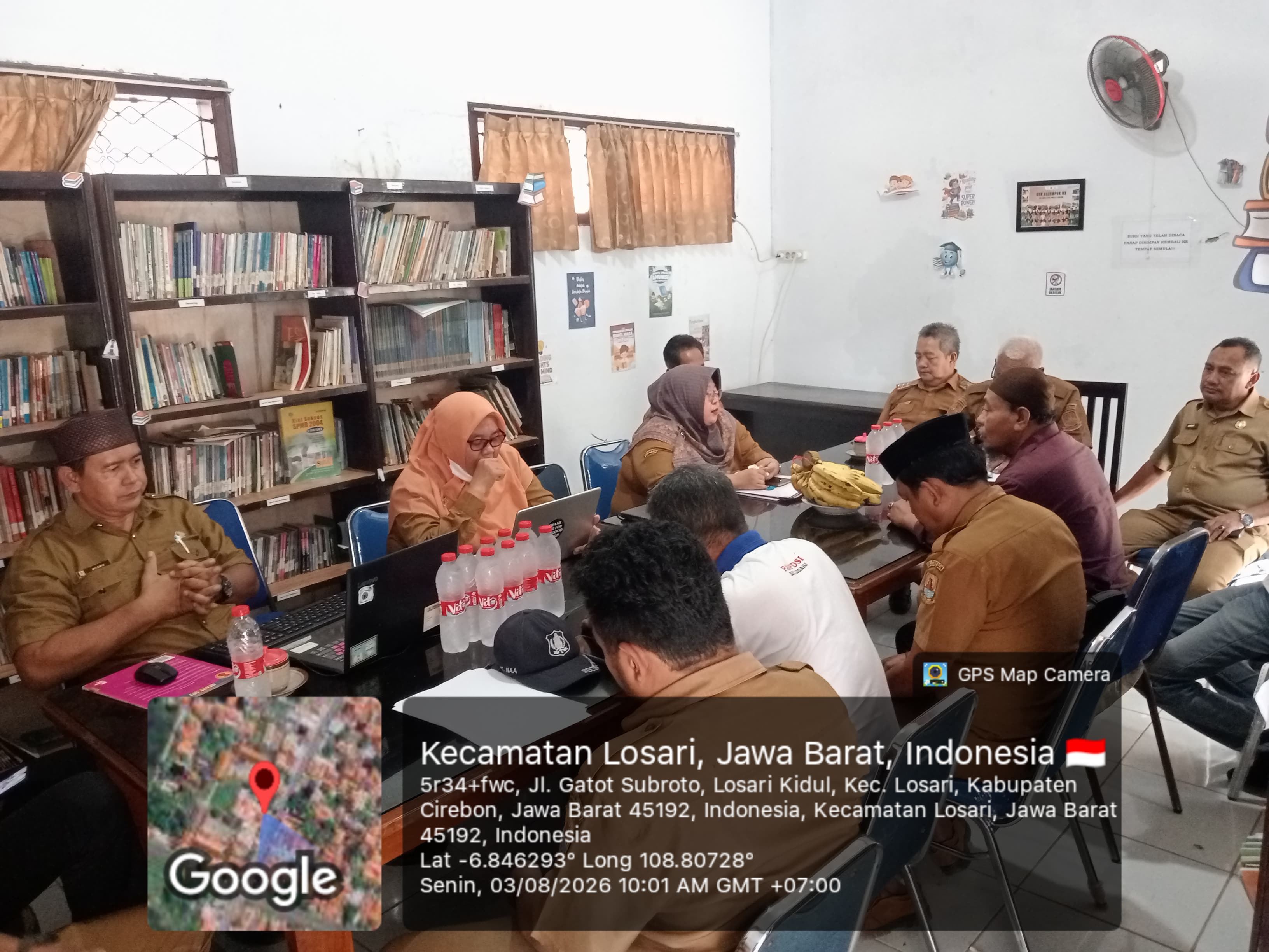 Pihak Kecamatan Losari Lakukan Monev ke Desa Losari Kidul, Soroti DD, ADD, dan Capaian PBB